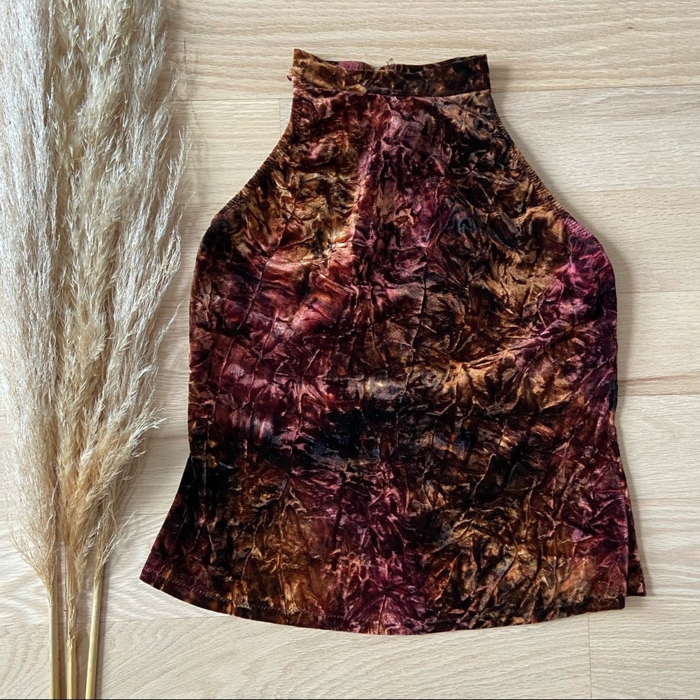 Vintage ‘90s Crushed Velvet Halter Top